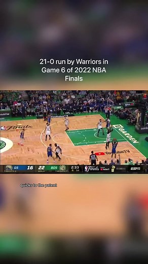 Golden State Warriors Epic 21-0 Run vs. Boston Celtics | NBA Finals 2022