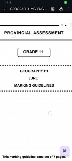 Grade 11 Geography Memorandum June exam #geography #grade11 #atmosphere #june #paper1
