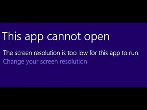 SOLVED: Fix Notebook Windows 8.1 Error The Screen Resolution is Too Low for this App to Run