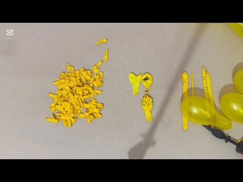 Most Satisfying Yellow Mini Balloon Pops 🟡 ASMR Compilation