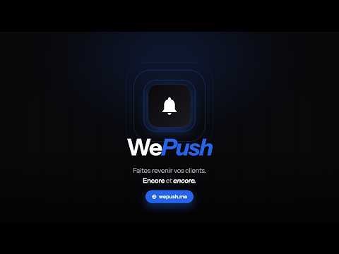 La carte de fidélité digitale + notifications push pour commerçants — démo WePush