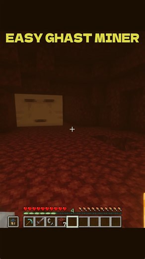 EASY GHAST MINER💀 #minecraft #shorts