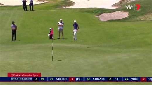 The creativity needed for this shot 🪄🤯 Abraham Ancer, the 2018 #AusOpenGolf champion, will return for this year's event 🏆 | Australian Open Golf