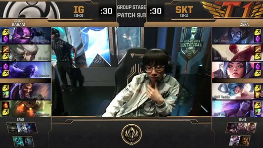 IG vs SKT[经典回顾]1557MSI永远的历史记录，巅峰IG屠杀烧烤摊。