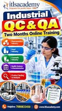 🔬🏭 Industrial QC & QA – Two Months Online Training | ITLS Academy