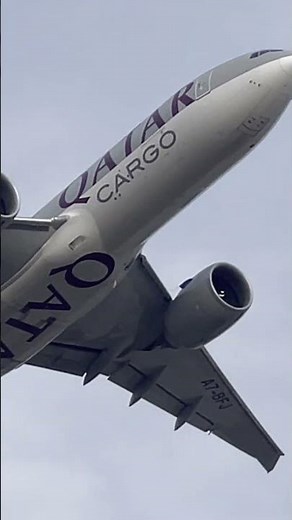Massive Qatar Cargo Boeing 777F Takeoff Power! 😳✈️
