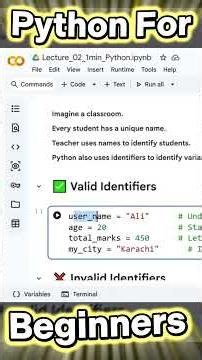 Python Identifiers Explained Simply 🐍