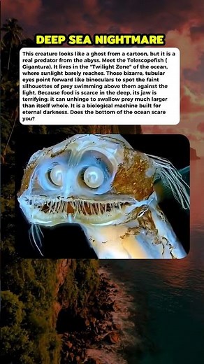 The Telescopefish is one of the strangest creatures in the deep sea. #curiosity #mistery
