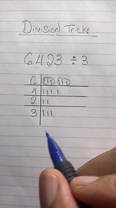 Here is an easier way to divide numbers by 3 using lines 😏 #Division #math #education #StudentSuccess | Professor_1o1