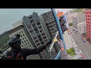 High-rise window cleaning #rope-access#abseil#newzealand