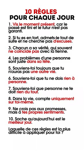 ⚡10 Règles d'or du quotidien #citations #motivation #citationsprofondes