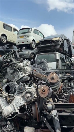 Automobile disassembly and cutting, automobile parts export, large-scale bases;#halfcut #usedcar