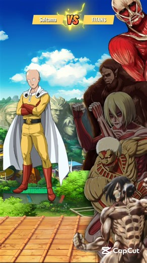 All titans vs Saitama 🔥😲 #animation #attackontitan #shorts