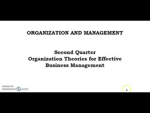 Organization Theories for Effective Business Management Module 8 part 1