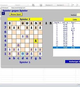 Damenopfer in einer Schachfalle Schach in Excel