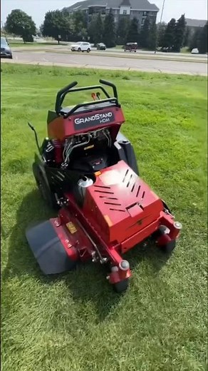 The New TORO GrandStand 32” HDM compact stand on lawn mower.