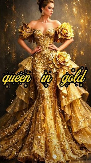 queen in golden gowns #youtube shorts#shorts#fashion #dothingsyoudontwanttodo