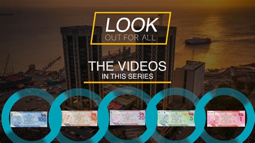 1.1K views · 12 reactions | Take a second to feel! The first step to authenticate a note is to feel it. Polymer notes are made of plastic and feel smoother than paper. Run your fingers over the bottom corner of the note to feel the raised dots in the shape of the letter C. For more on the security features of our new polymer bank notes, visit the Central Bank's website. | The Central Bank of Trinidad and Tobago | Facebook