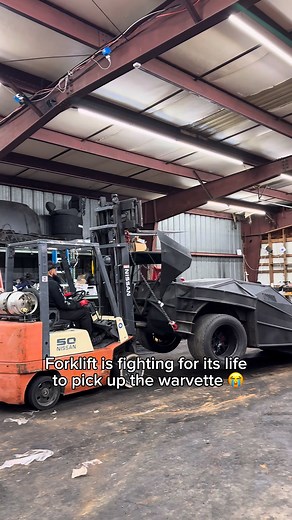 82K views · 548 reactions | The forklift was struggling to pick up the armored corvette #corvette | Mad Max C7 | Facebook