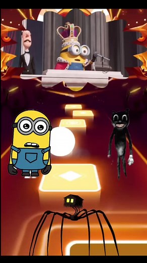 Minions vs Cartoon Cat: Epic Tiles Hop Battle