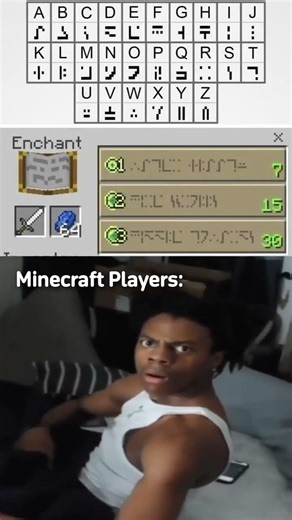 Now I can read minecraft enchantment language😱 #shorts #minecraft