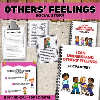 Understanding Others' Feelings Social Story Empathy Reflection Poster SEL Autism