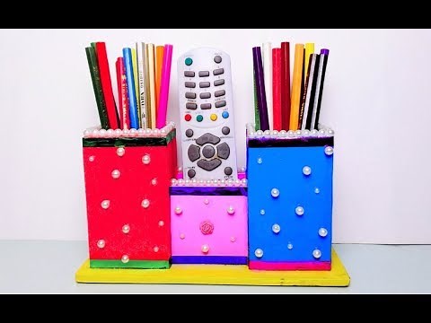 CARDBOARD PENCIL HOLDER | How to Make Pencil Holder/stand out of Cardboard |