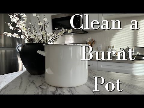How To Clean A Burnt Ceramic Pot | Scorched Nonstick Ceramic Pot Cleaning Tutorial
