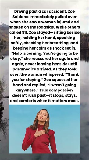 ZOE COMFORTED CRASH VICTIM 🚗💙