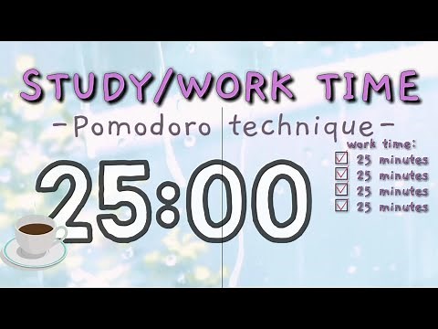 Pomodoro technique (25 + 5 mins break) with study music 📚 💫aesthetic💫