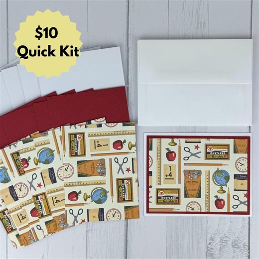 School Card Making Kit to DIY 6 Handmade A2 Cards for Teacher Appreciation, Card Making Supplies Beginner Craft Kit to Make Your Own Cards - Etsy