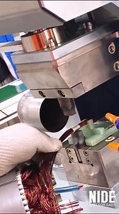 110K views · 787 reactions | Terminal resistance hotstacking machine-EV motor manufacturing Solution The automatic spot welding machine for automobile motor terminals is servo controlled and can adapt to the offset welding of automobile motor terminals. #motor #manufacturing #solution #Nidetech #industrial #mechanical | Nide Group | Facebook