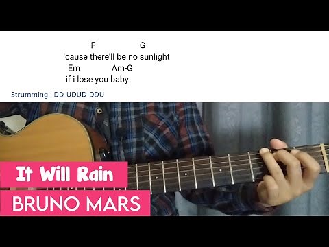 It Will Rain - Bruno Mars | Easy Guitar Tutorial With Chords Lyrics | guitar play along