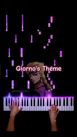 Giorno's Theme - JoJo's Bizarre Adventure: Golden Wind | Slow & Easy Piano Tutorial ⭐🎹 #piano