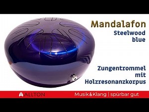 Mandalafon 432Hz | Zungentrommel - Modell Steelwood Blau