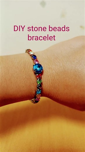 DIY stone beads bracelet| handmade jewellery #diy #craft #shorts