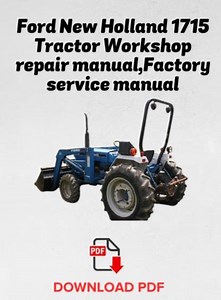 Ford New Holland 1715 Tractor Repair Manual - PDF - Etsy