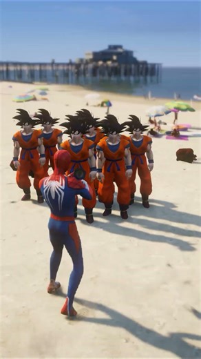 Goku vs Spiderman — Venom ran away