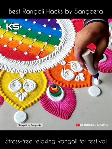 418K views · 1.1K reactions | Easy Step by Step Diwali Rangoli || Simple Rangoli Ideas for Diwali 2025 杖杖杖杖杖 | Indian Rangoli Art | Facebook