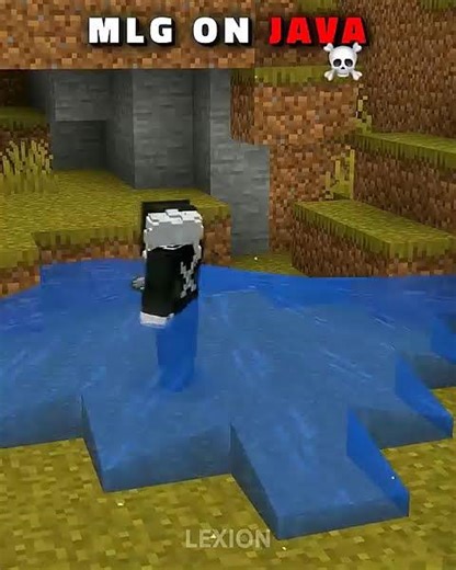 MLG on Java vs Bedrock💀 #minecraft