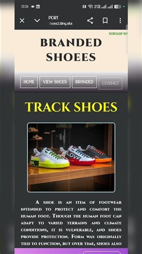 HTML CSS Shoes Website Design | Create Responsive Shoe Website Using HTML & CSS #feedshorts #web