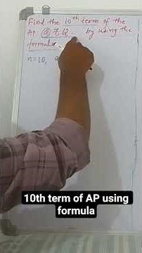 10th term of AP using formula | math