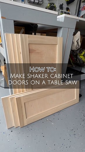 Natalie Park | DIY, Builds & Design on Instagram: "🚪TUTORIAL ON HOW TO MAKE SHAKER CABINET DOORS! I just finished making my shaker cabinet doors and drawer fronts for the built-ins the other day! I wanted to share with you my go-to way on making them on my table saw using the tongue and groove method. Making the cuts on a tester piece first and dry-fitting is essential. You will need to make tiny micro adjustments to the fence and height of the blade in order to get the perfect fit for y