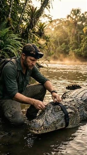 Crocodile POV: Tiny Head Camera Captures Deadly Riverbank Ambush