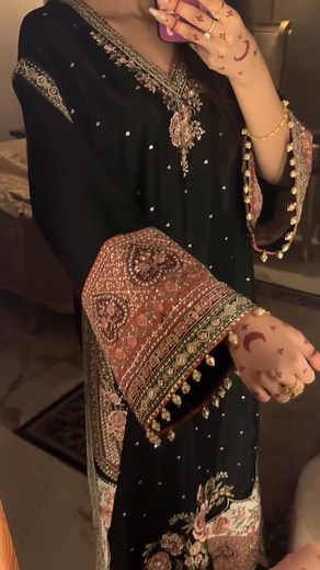 3.8K views · 13K reactions | ✨ Stylish Ready-to-Wear Ethnic 2-Piece Set ✨  Exclusive Pakistani-Inspired Design 臨 Two-Piece Outfit (Elegant Embroidery + Sparkling Sequins)  Kameez: Premium Jorget with Inner Attached  Pant: Soft Premium Butter Fabric  Outfit Lengths:  Kameez: 46" (All Sizes)  Pant: 39" (Free Waist Size) 瑱 Size Options: S: 34–36 M: 38–40 L: 42–44 XL: 46–48 | Trends By Marium | Facebook