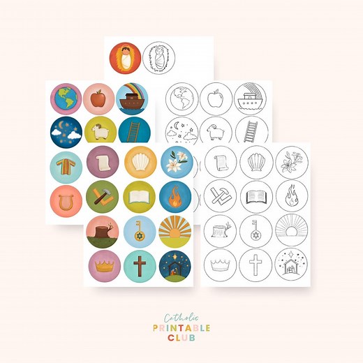 Printable Jesse Tree Ornaments | Advent Countdown | Bible Story Symbols | DIY Christmas Decor | Catholic Family Activity - Etsy