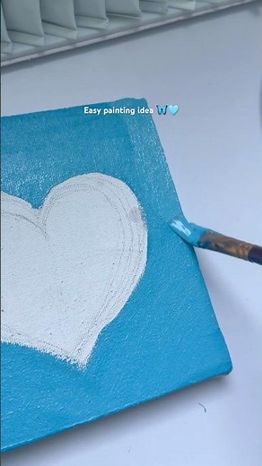 Beautiful Painting idea with blue 🩵 simple tutorial for beginners #painting #art #shorts