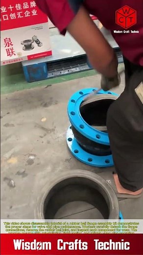 Disassembly Tutorial of Rubber Ball Flange Assembly Kit: Flange Installation Process Valve Pipe