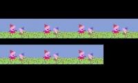 Mix of 8 videos from youtube : peppa pig 7 intros at once