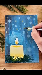 How to paint a glowing candle in watercolor! 💛 #watercolor #watercolour #watercolorart #watercolorpainting #watercolorforbeginners #elizabethbosticart #art | Elizabeth Bostic